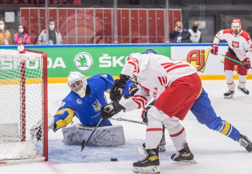 Украина - Польша 2:3 Видео голов и обзор матча ЧМ по хоккею
