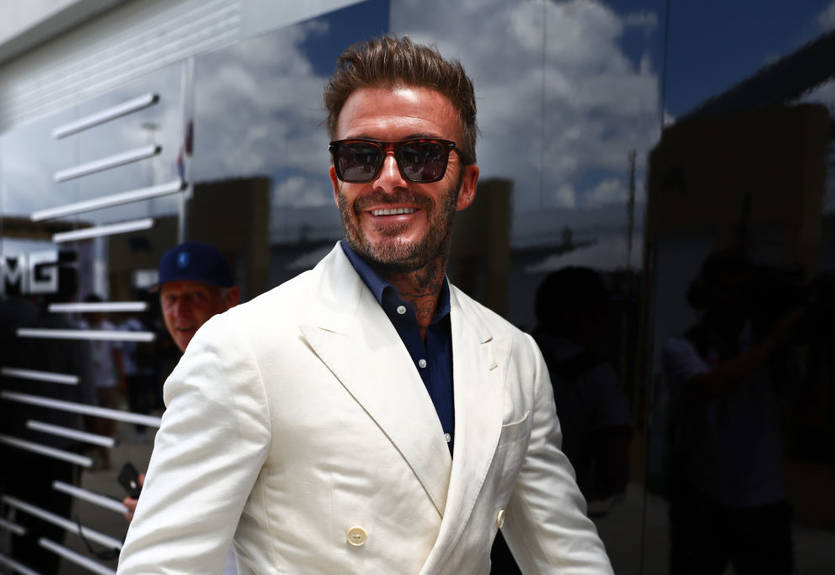 Бекхэм встретился с Леклером, продемонстрировавшим ему свои футбольные навыки