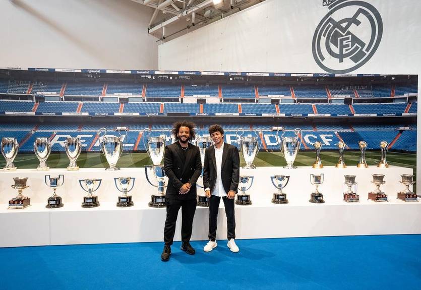 Марсело эмоционально отпраздновал гол сына за академию Реала