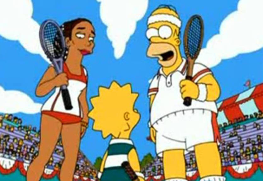 Как Симпсоны в теннис играли