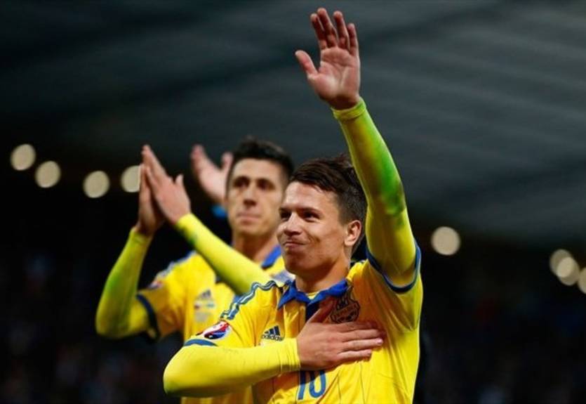 Коноплянка вышел на 4-е место в списке лучших бомбардиров сборной Украины