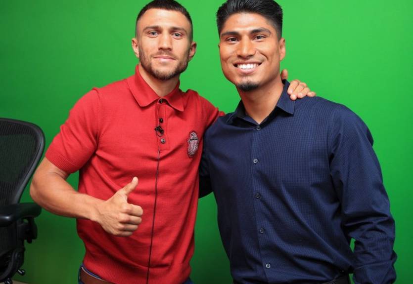 Ломаченко встретился с Майки Гарсией Ломаченко встретился с Майки Гарсией