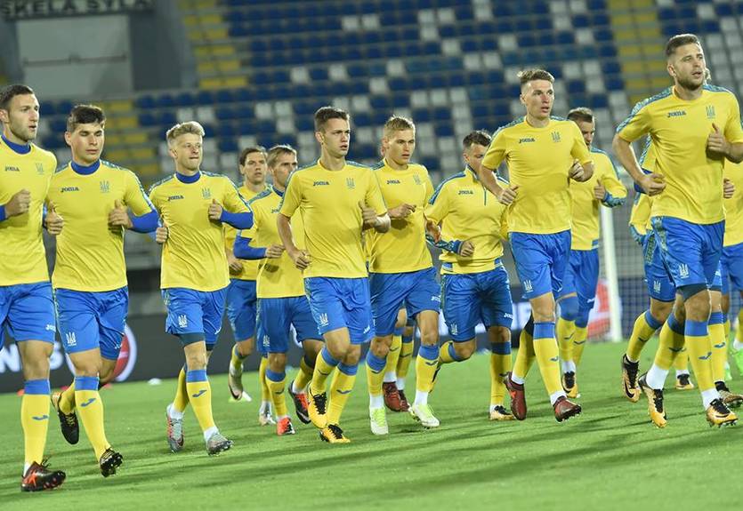 Сборная Украины провела тренировку в Шкодере