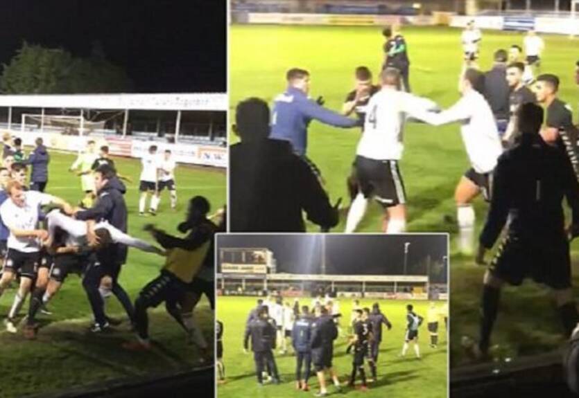 Товарищеский матч молодежных команд в Англии перерос в массовую драку