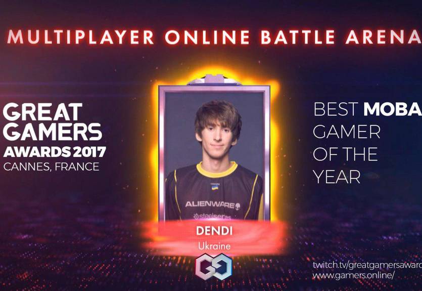 Dendi стал игроком года в МОВА по версии Great Gamers Awards
