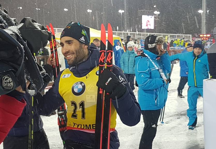 Мартен Фуркад выиграл спринт на финальном этапе Кубка мира по биатлону