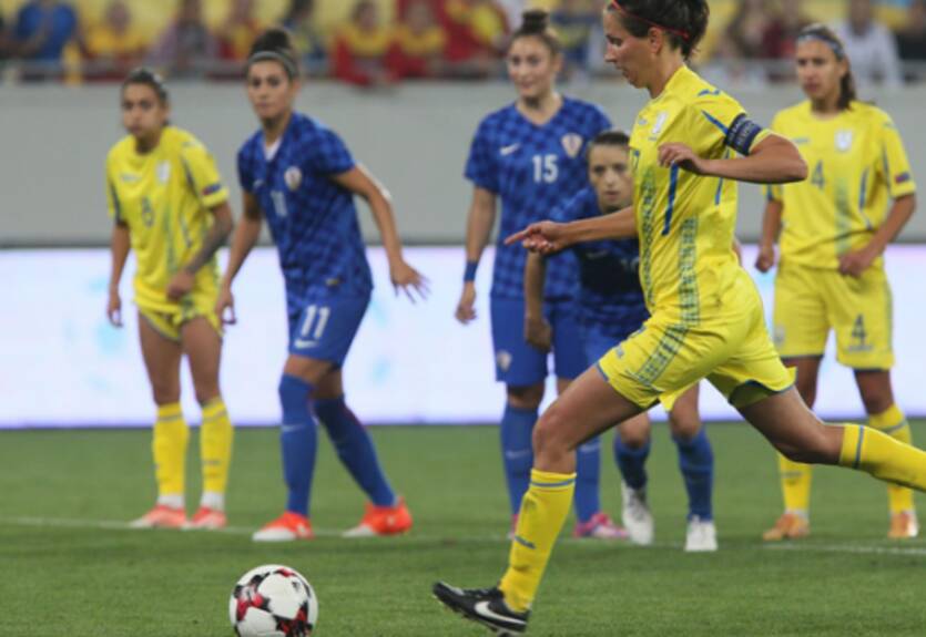 Женская футбольная сборная Украины обыграла хорваток в отборе на ЧМ