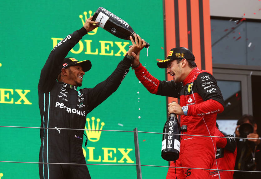 Мерседес сравнялся с Феррари по количеству подиумов в сезоне 2022 года