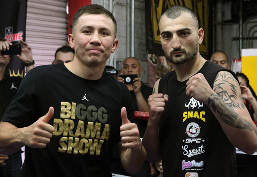 Головкин – Мартиросян: американец перевесил казахстанца за неделю до боя