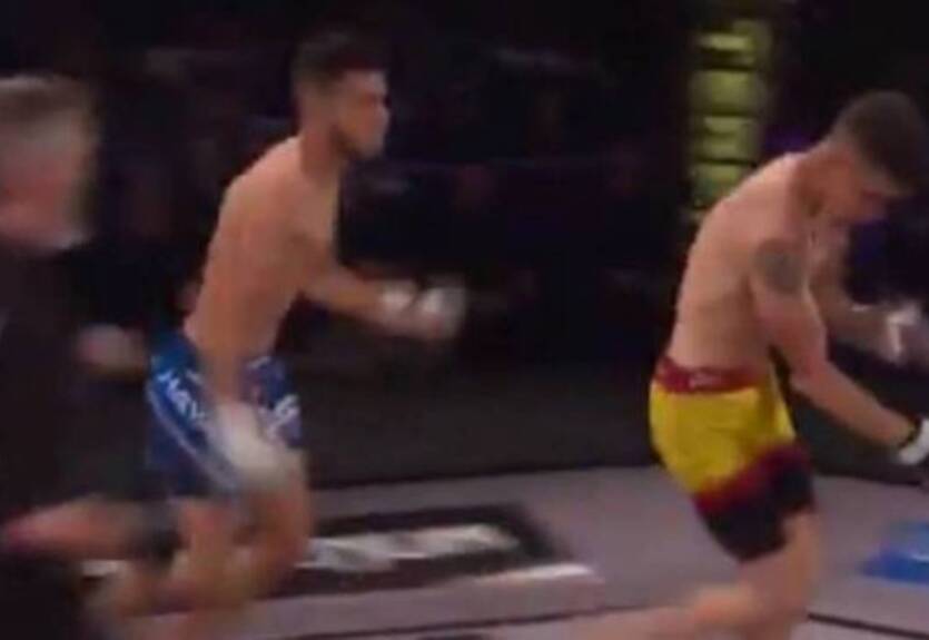 Боец MMA принялся бежать от соперника, когда увидел свою жуткую травму