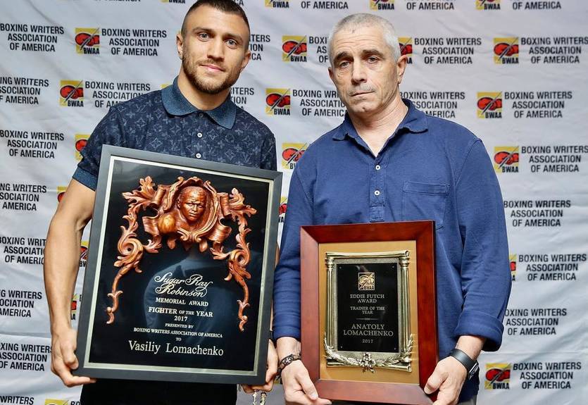 Ломаченко получил награду лучшего боксера
