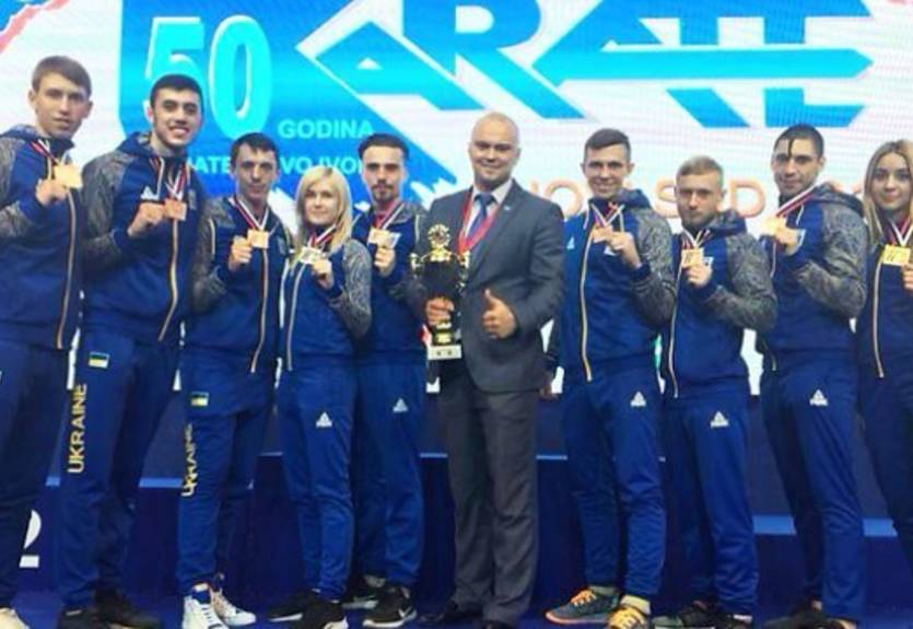 Украинские каратисты завоевали полный комплект медалей на чемпионате Европы