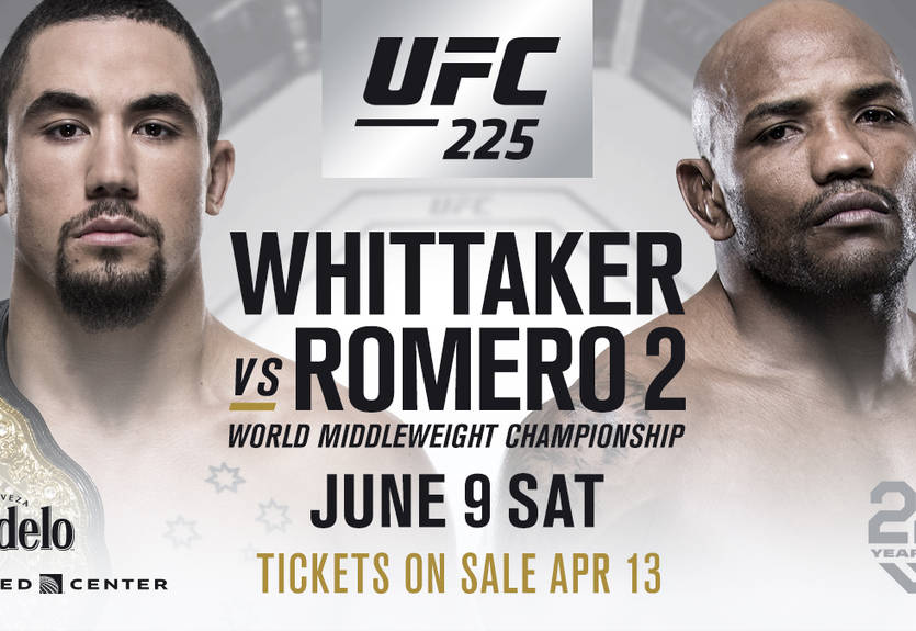 Уиттакер – Ромеро: видео онлайн трансляция боя UFC 225