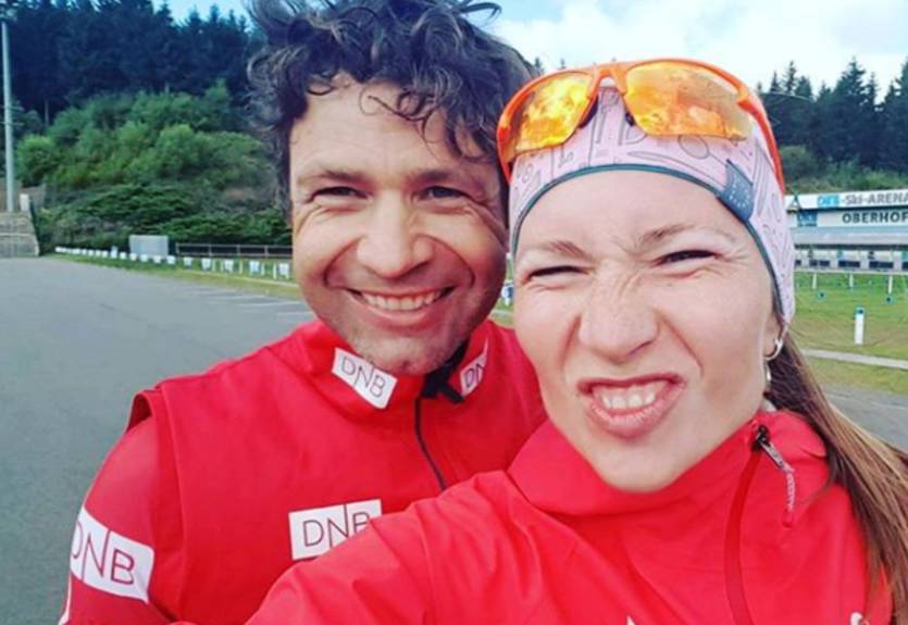 Домрачева и Бьорндален отметили спортивную пенсию на море Домрачева и Бьорндален отметили спортивную пенсию на море