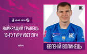 Голкіпер Колоса Волинець - найкращий гравець 13-го туру УПЛ