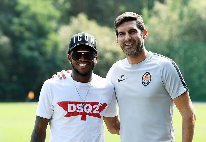 Фред приехал на тренировку Шахтера