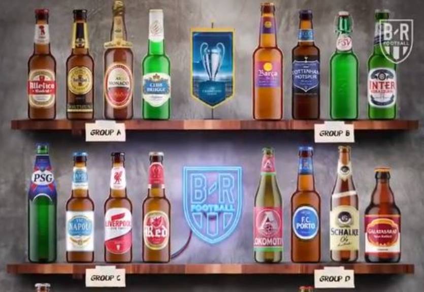 Всех участников Лиги чемпионов превратили в пивные бутылки