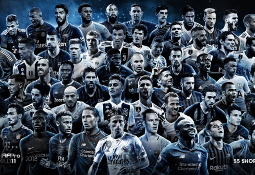 FIFPro назвала 55 претендентов на включение в сборную года