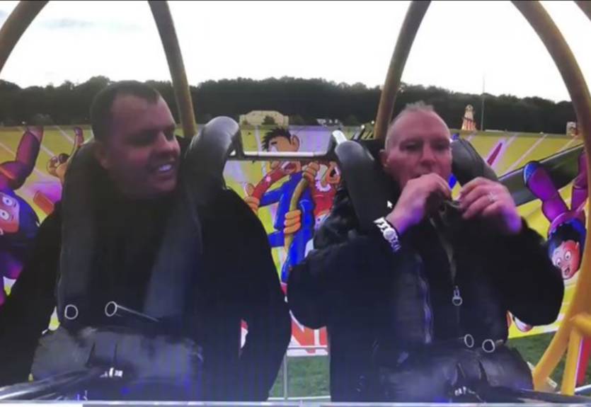 Гаскойн испытал сущий ужас на аттракционе