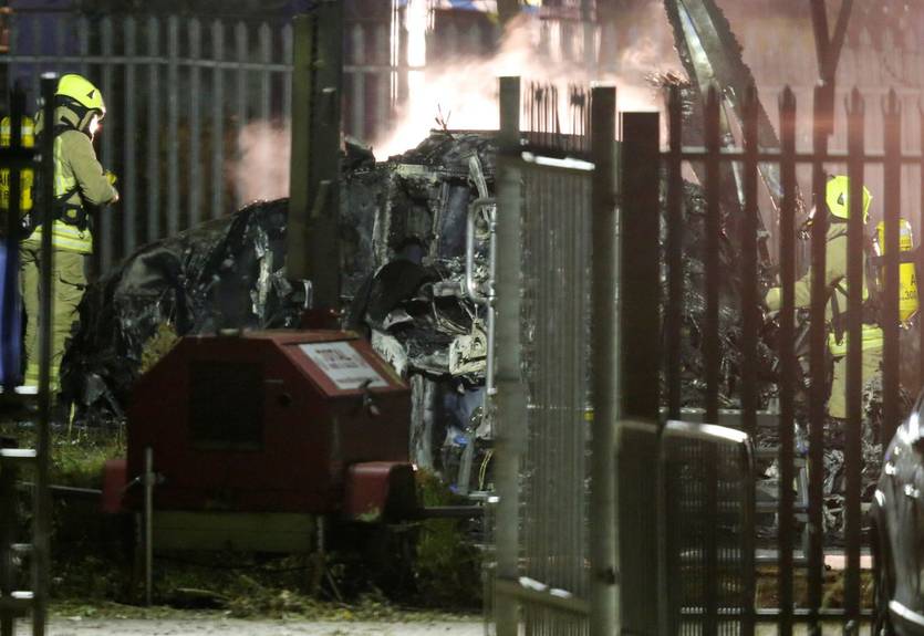 В Сети появилось видео крушения вертолета владельца Лестера