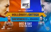 Холлоуэй – Ортега: видео онлайн трансляция боя UFC 231