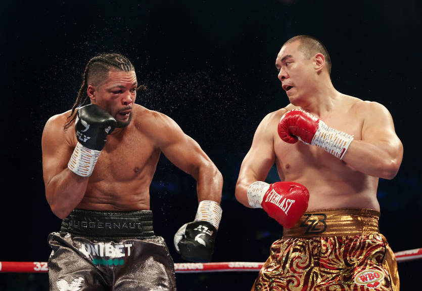 Джо Джойс - Чжан Чжилей: видео лучших моментов боя