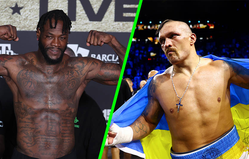Деонтей Вайлдер та Олександр Усик / Getty Images