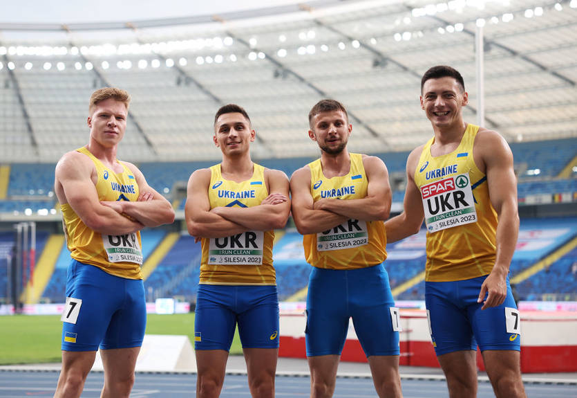 Чоловіча збірна України виграла естафету на дистанції 100 м на Європейських іграх 2023 Чоловіча збірна України виграла естафету на дистанції 100 м на Європейських іграх 2023