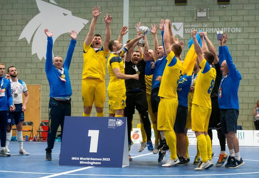 Паралимпийская сборная Украины по футзалу выиграла Всемирные игры среди людей с нарушением зрения Паралимпийская сборная Украины по футзалу выиграла Всемирные игры среди людей с нарушением зрения