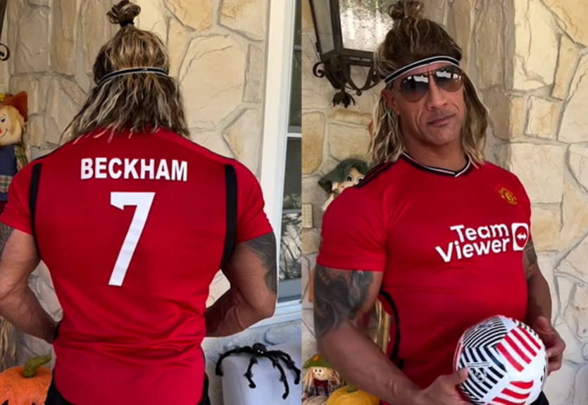 Великі м'язи та особлива техніка: Культовий кіноактор постав у образі Бекхема на Гелловін