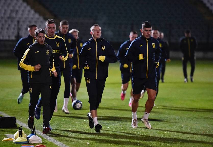 Сборная Украины провела первую тренировку после общего сбора