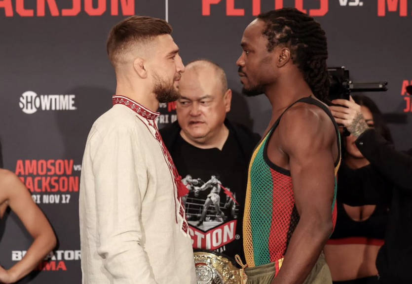 Амосов впервые в карьере проиграл и потерял чемпионский пояс Bellator Амосов впервые в карьере проиграл и потерял чемпионский пояс Bellator