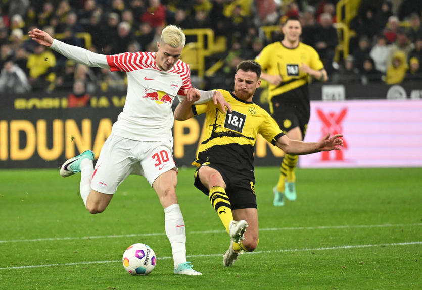 Боруссия Д почти весь матч в меньшинстве сдерживала РБ Лейпциг, но все же уступила
