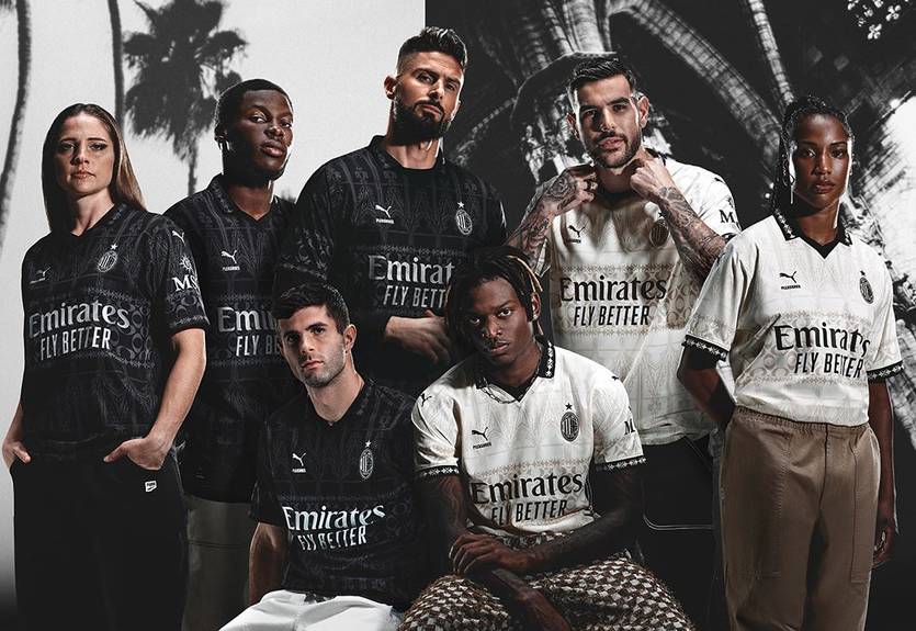 Черно-белый контраст: Милан представил четвертый комплект формы в двух вариантах