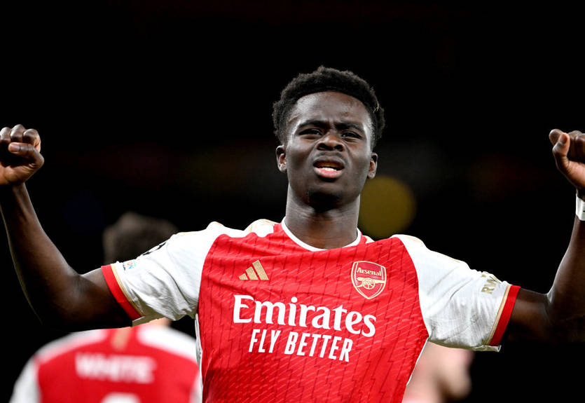 Одразу після Лорда: Сака - перший, хто забив за Арсенал в 1/4 фінала Ліги чемпіонів за останні 14 років