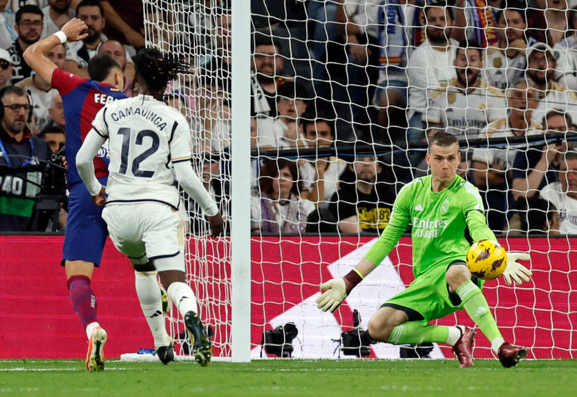 Реал із результативною помилкою Луніна здобув вольову перемогу над Барселоною Реал із результативною помилкою Луніна здобув вольову перемогу над Барселоною