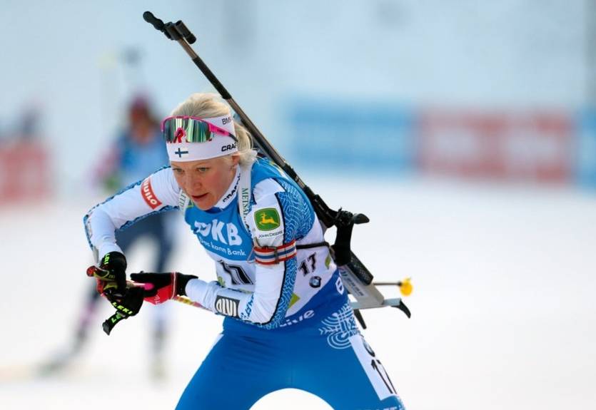 Биатлон: Макаряйнен выиграла гонку преследования, Пидгрушная сошла с дистанции