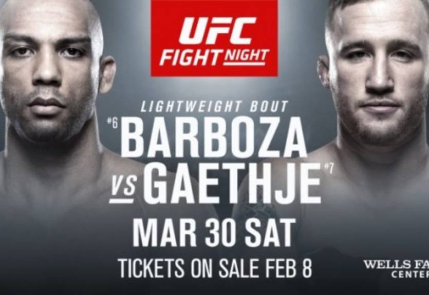 Бой Барбоза - Гэтжи возглавит турнир UFC on ESPN 2 Бой Барбоза - Гэтжи возглавит турнир UFC on ESPN 2