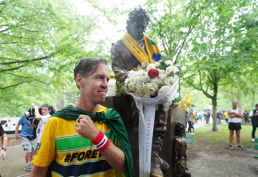 Феттель организовал забег в память о Сенне и Ратценберге, погибших в Имоле 30 лет назад