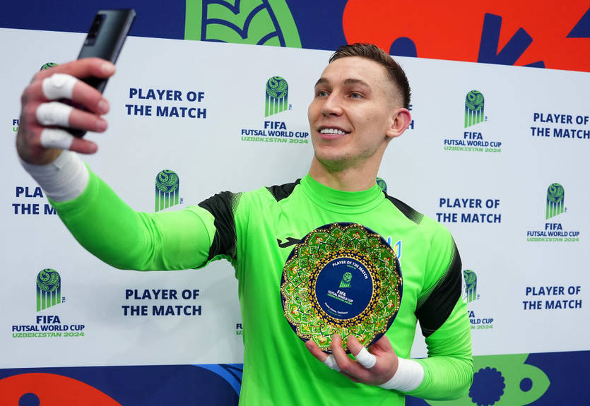 Голкіпер збірної України встановив цікаве досягнення на Чемпіонаті світу з футзалу