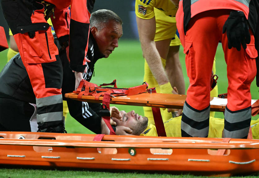 Гуцуляк втратив свідомість під час матчу Україна - Чехія