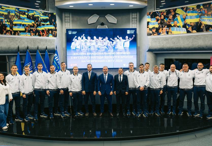 Національна збірна з футзалу отримала визнання за здобуту бронзу