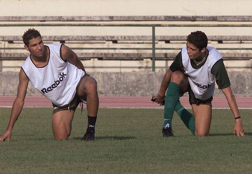 Рикардо Куарежма и Криштиану Роналду играют за молодежную команду Спортинга