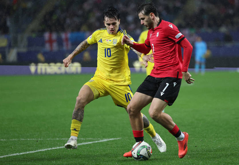 Грузия - Украина 1:1 видео голов и обзор матча Лиги наций